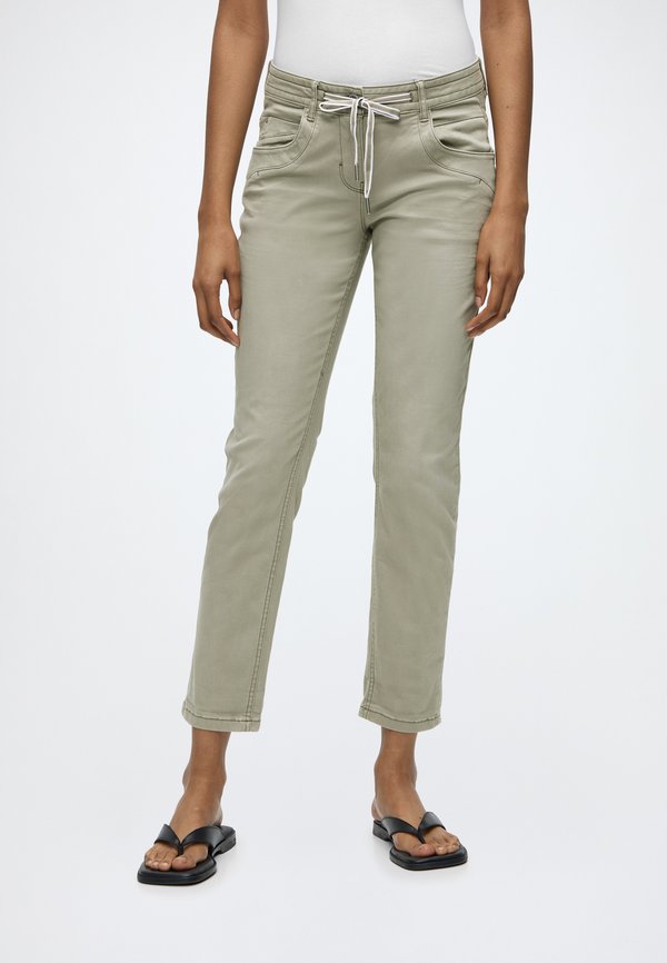 TOM TAILOR TAPERED  - Chinos - silver olive