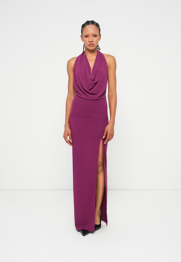 WAL G. JASMIN COWL NECK HALTER MAXI