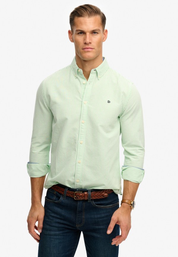 Superdry & Co PREPPY LONG SLEEVE  - Shirt - mint stripe