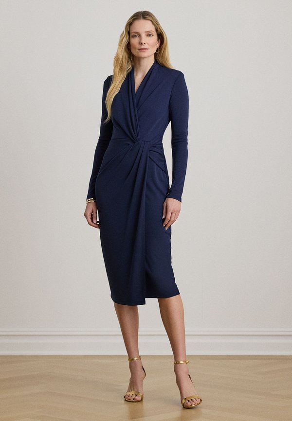 Lauren Ralph Lauren TWIST-FRONT JERSEY SURPLICE DRESS