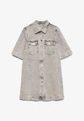 Vero Moda Denim VMFENJA Short - Denim dress - light grey denim