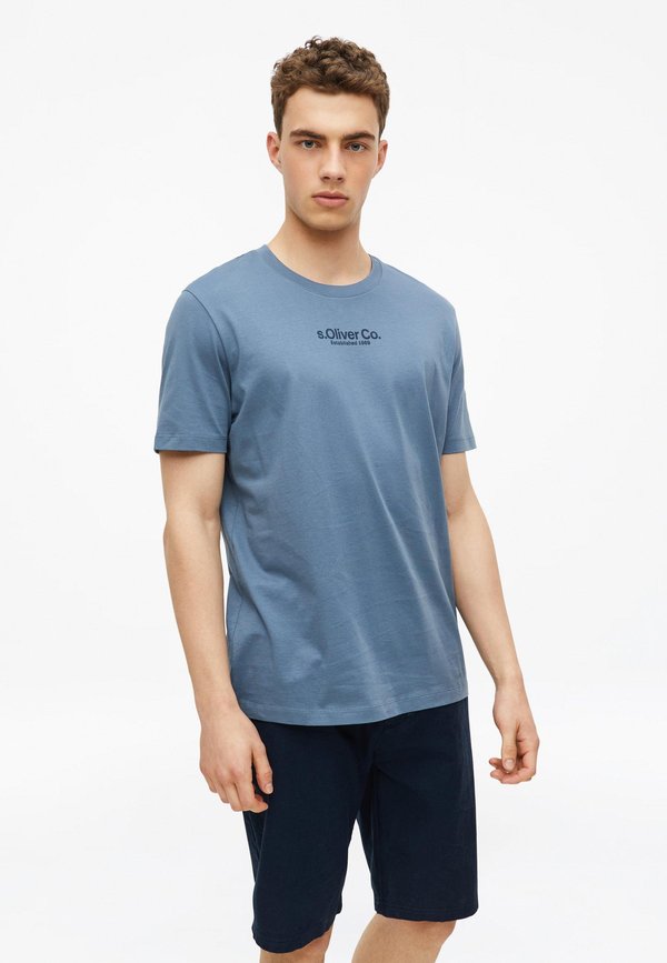 s.Oliver T-SHIRT - Print T-shirt - himmelblau