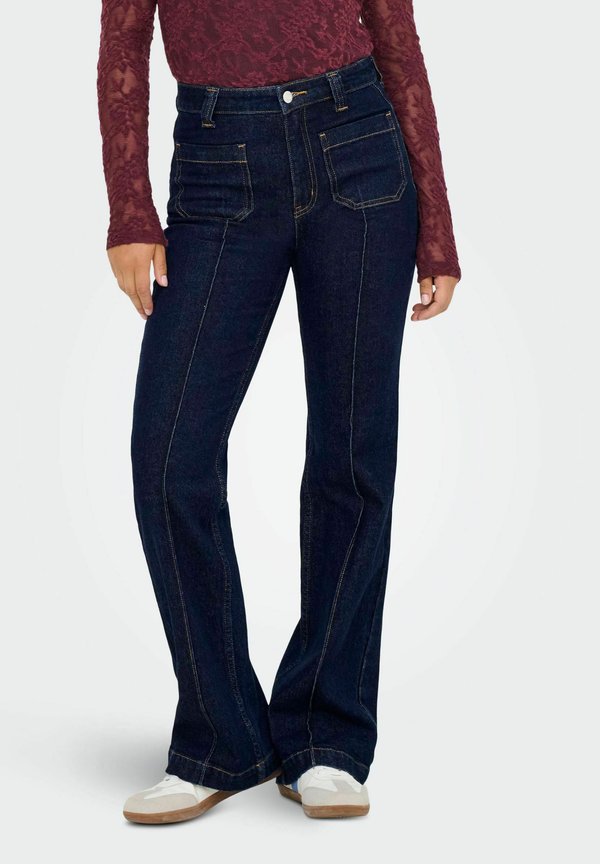 ONLY Flared fit ONLEMILY High waist - Flared Jeans - dark blue denim