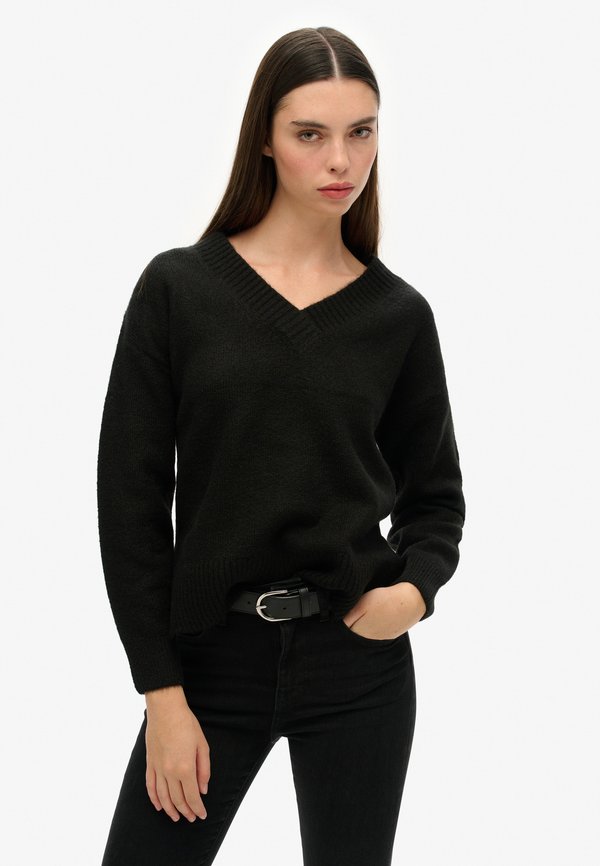 Superdry & Co V NECK  - Jumper - black