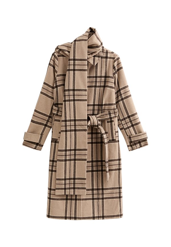 New Look CHECKED COLLARED MATCHING SCARF