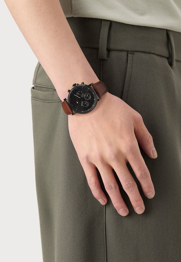 Tommy Hilfiger TYSON - Watch - brown/black