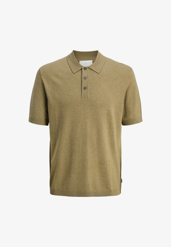 Jack & Jones Knitted Plain Knitted - Polo shirt - elmwood