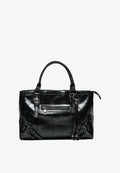 Bershka WITH ZIPS AND BUCKLES - BAG - Handbag - black