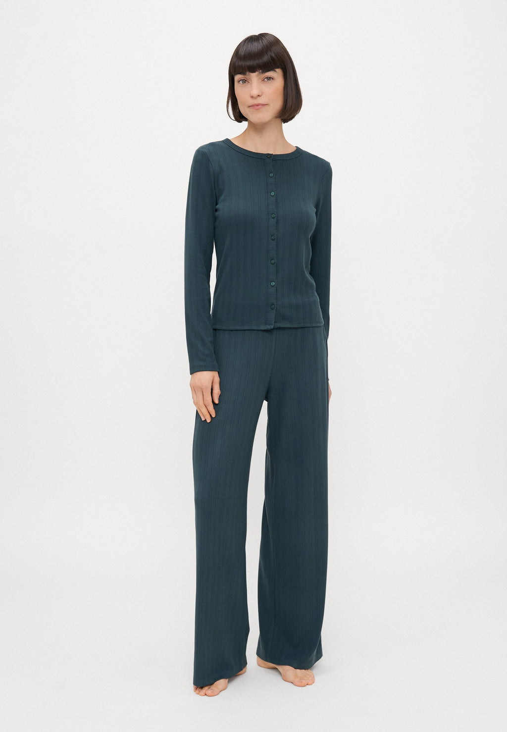 Abercrombie & Fitch POINTELLE LONG SLEEVE SHIRT