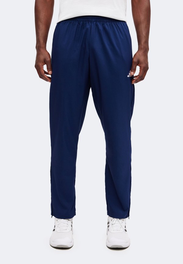 adidas Sportswear ESSENTIALS SMALL LOGO STANFORD LITE TAPERED OPEN HEM PANTS - Tracksuit bottoms - team navy blue 2/white