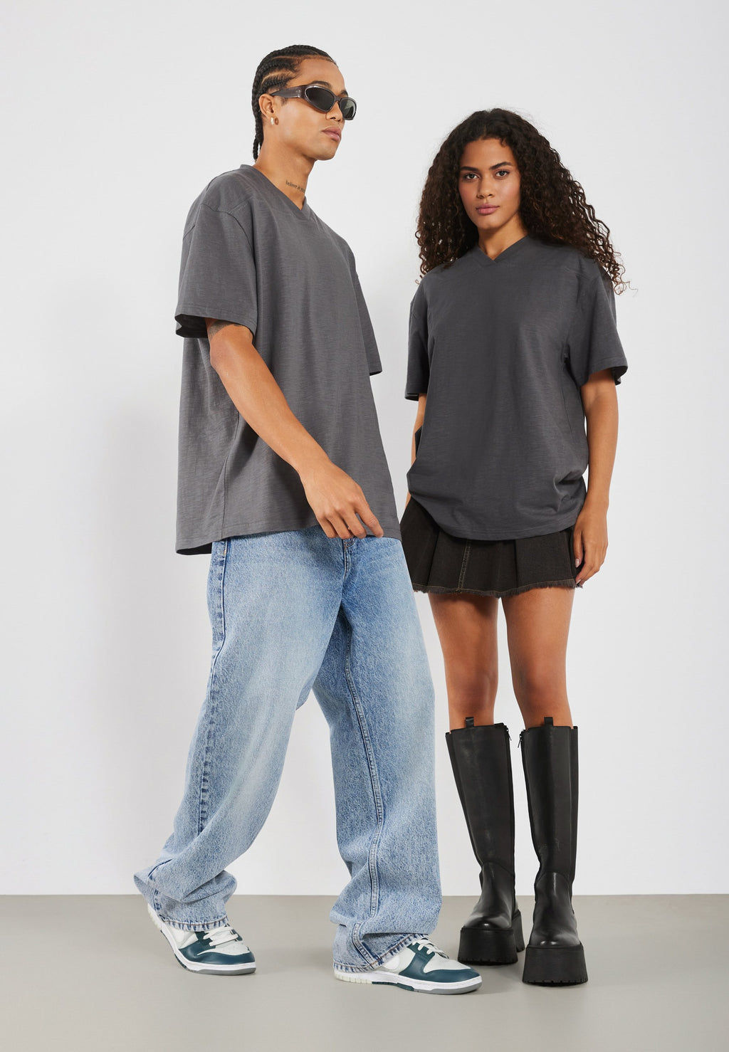 YOURTURN OVERSIZED FIT V NECK