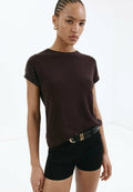 Mango ADULT - Basic T-shirt - brown