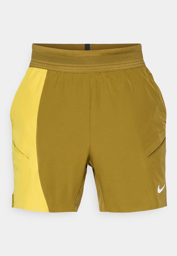 Nike Performance NIKECOURT SLAM SHORT  - Sports shorts - olive flak/saffron quartz/white