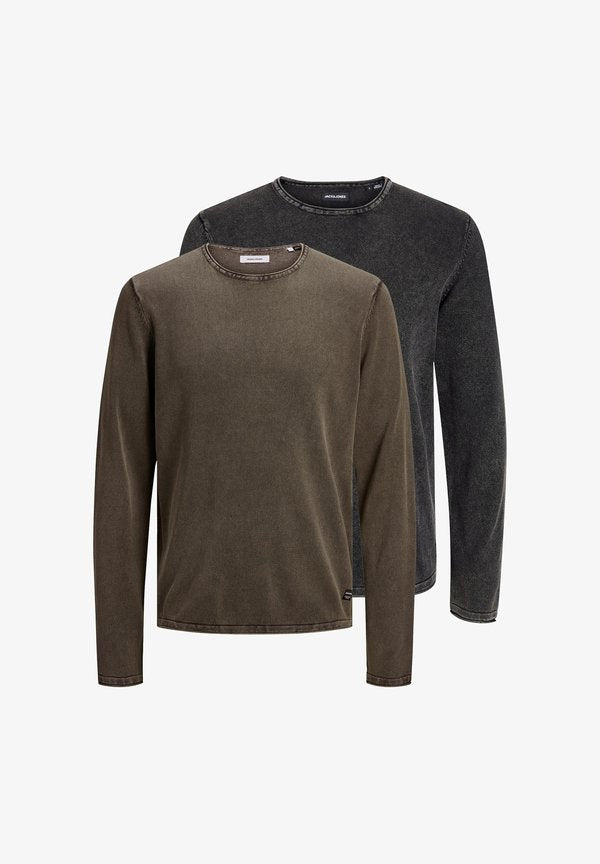 Jack & Jones 2 PACK - Jumper - braun/schwarz