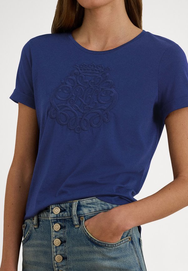 Lauren Ralph Lauren EMBROIDERED-LOGO COTTON-MODAL JERSEY TEE