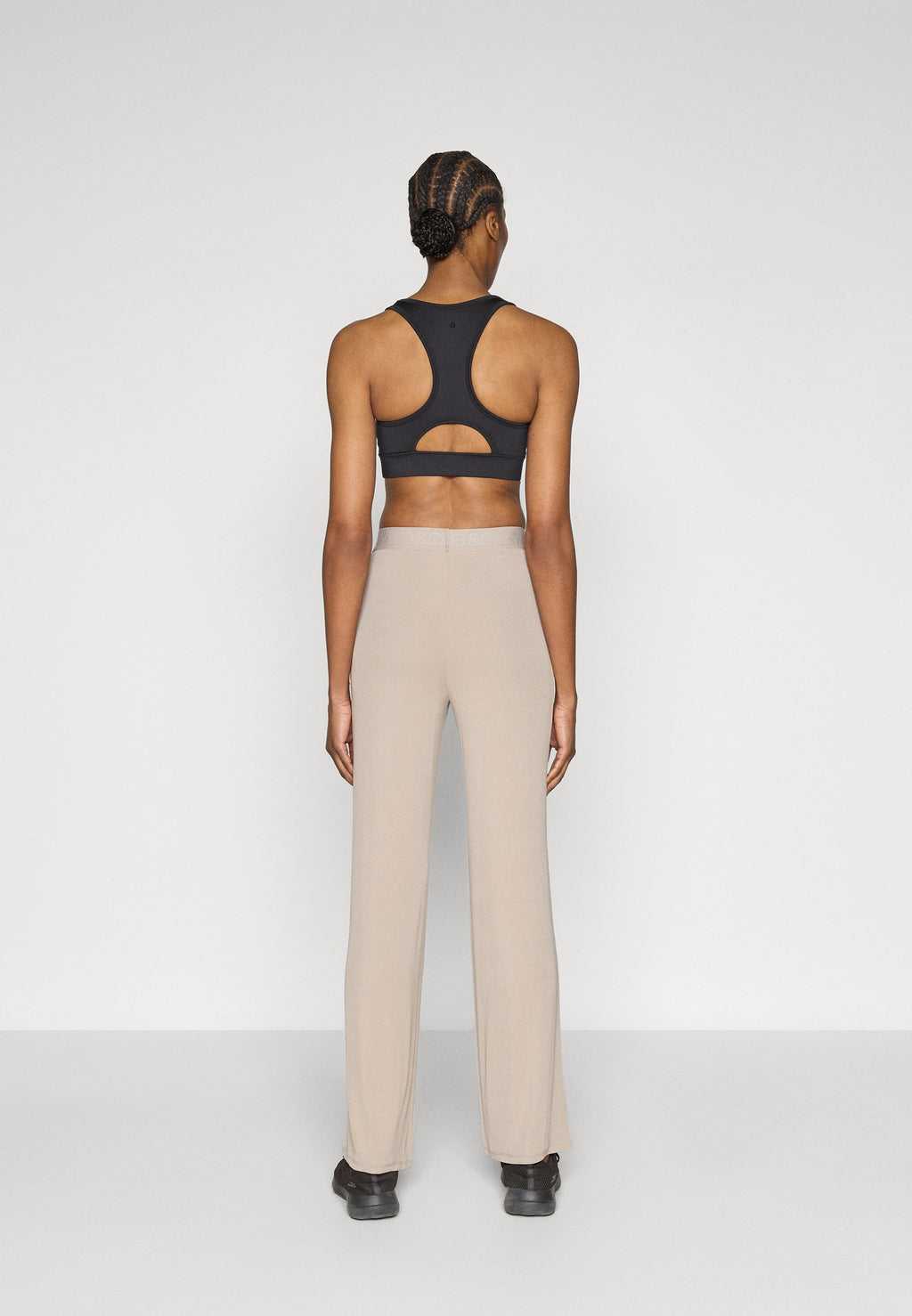 Even&Odd active FLARED  LEG MID RISE FINE RIB TROUSERS