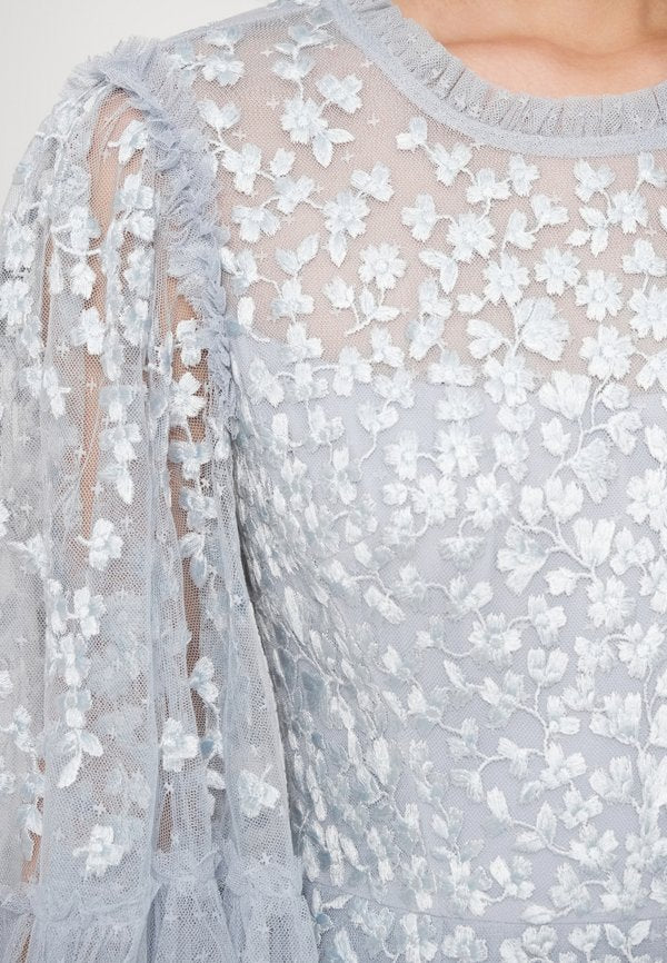 Needle & Thread SCATTER BLOSSOM ROUND NECK GOWN