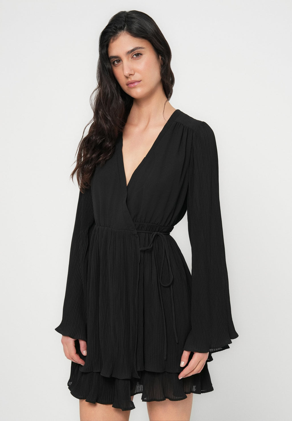 Gina Tricot PLEATED WRAP DRESS
