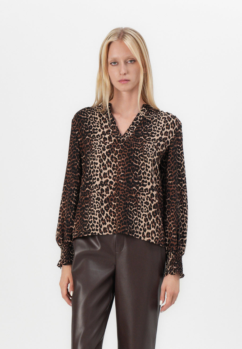 ONLY ONLMETTE V-NECK LS SMOCK TOP NOOS WVN