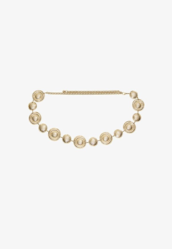 Bershka DISC CHAIN BELT - Belt - gold-coloured