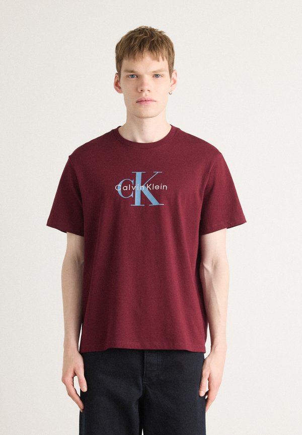Calvin Klein Jeans SS HERO MONOLOGO TEE 20S - Print T-shirt - deep rouge