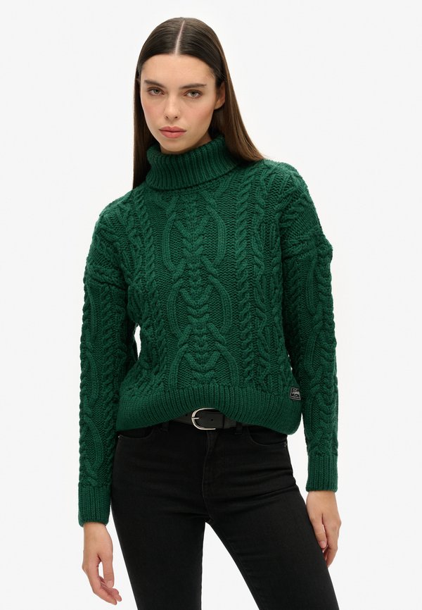 Superdry & Co VINTAGE HIGH NECK  - Jumper - pine green