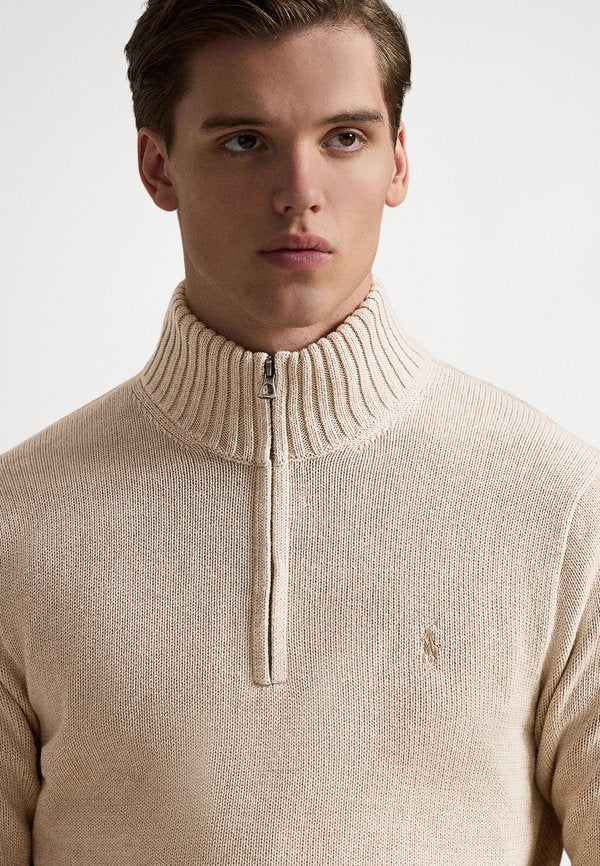 Polo Ralph Lauren COTTON QUARTER-ZIP MOCKNECK SWEATER