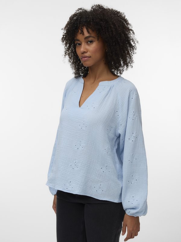 Vero Moda VMNATALI - Blouse - cashmere blue