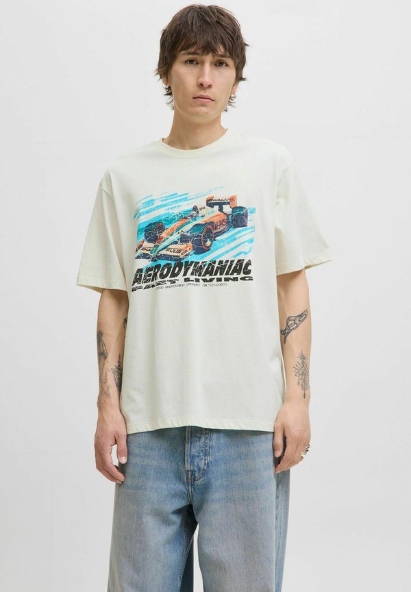 Jack & Jones T- - Print T-shirt - antique white