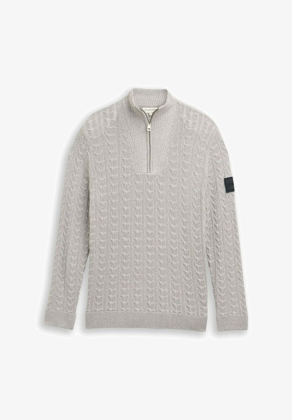 TOM TAILOR Jumper - grey/offwhite plated