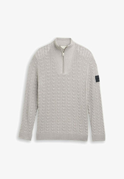 TOM TAILOR Jumper - grey/offwhite plated