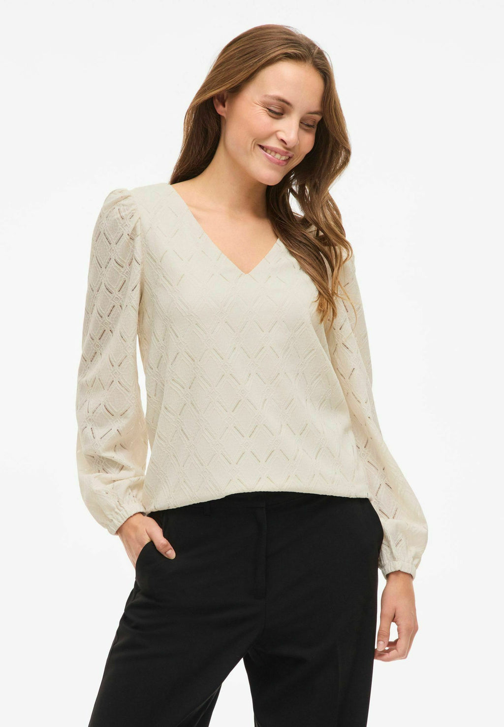 VILA Long Sleeved VIFERO V-neck