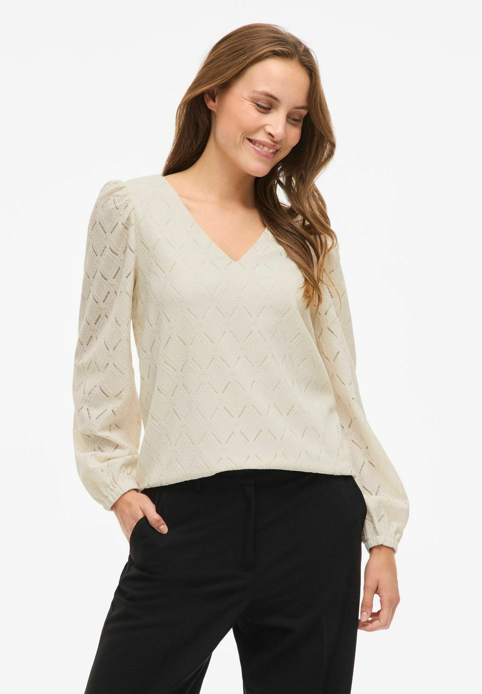VILA Long Sleeved VIFERO V-neck