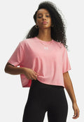 Under Armour RIVAL BOXY WASH - Print T-shirt - bittersweet pink