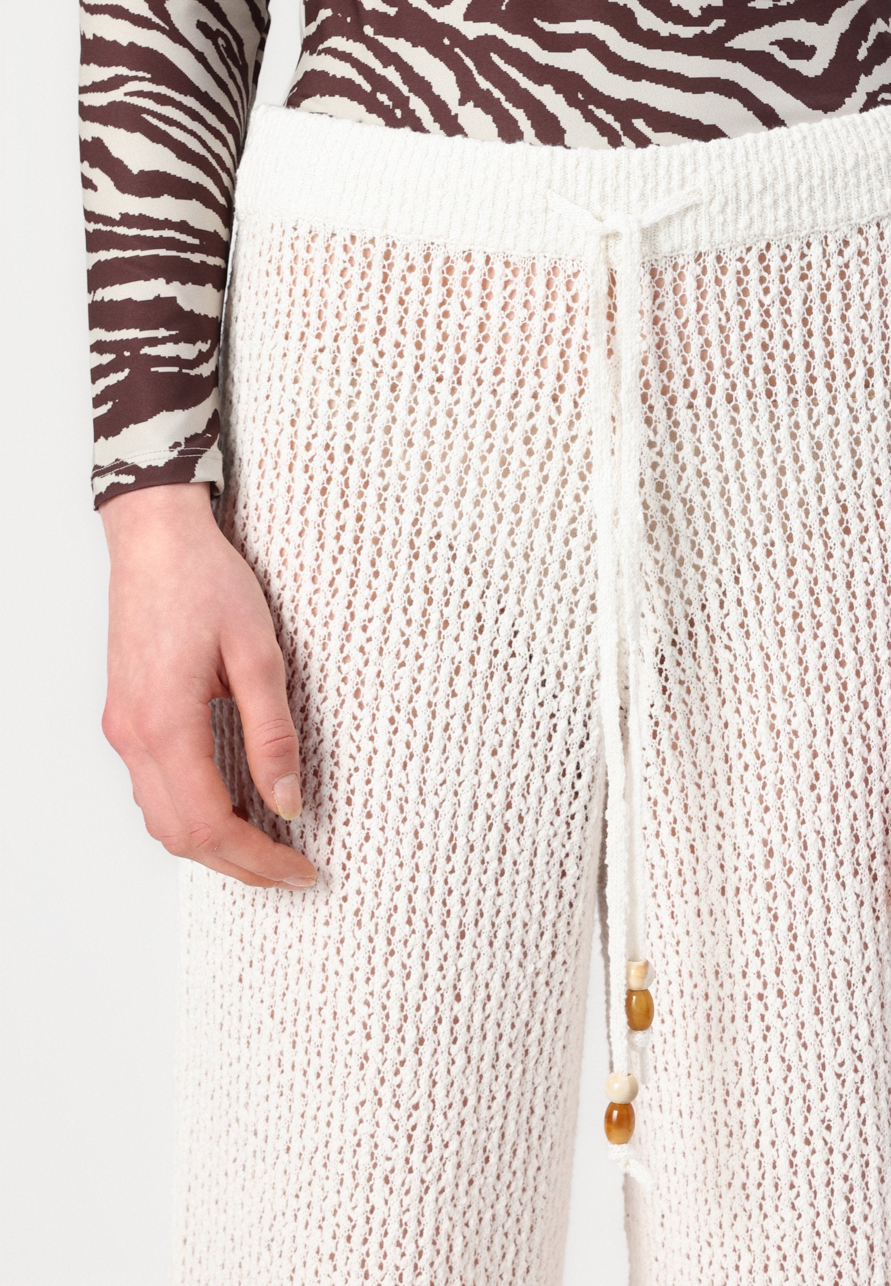Abercrombie & Fitch Mid Rise Crochet-Style Coverup Pant