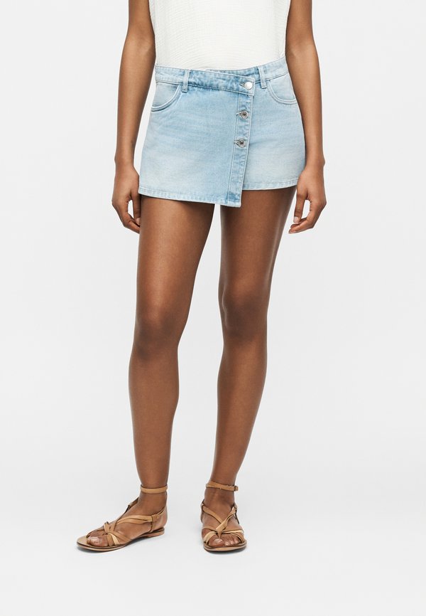 Vero Moda VMSIMONE SKORT - Denim skirt - light blue denim