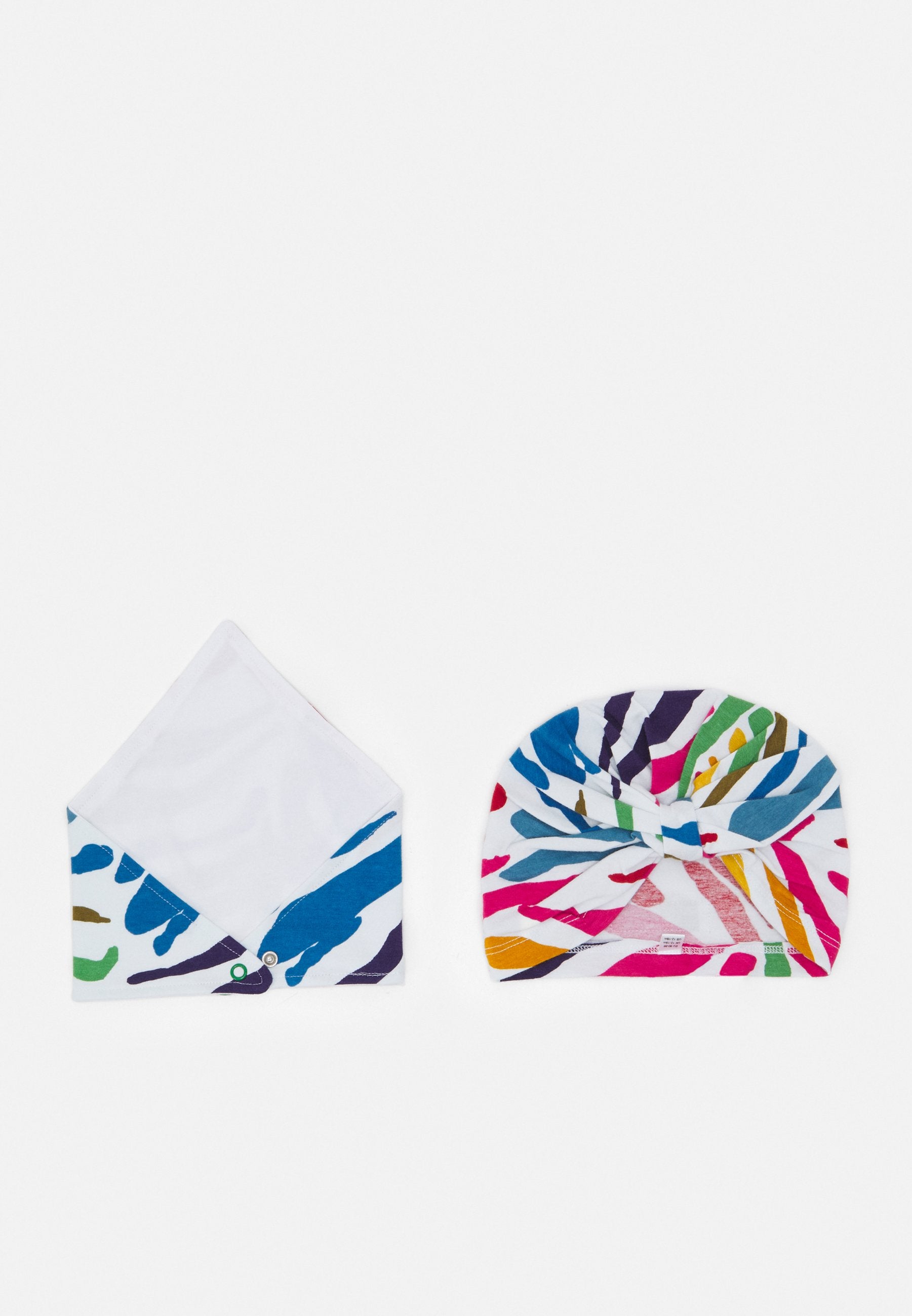 Never Fully Dressed Kids BABIES MULTI ZEBRA TURBAN DRIBBLE BIB SET