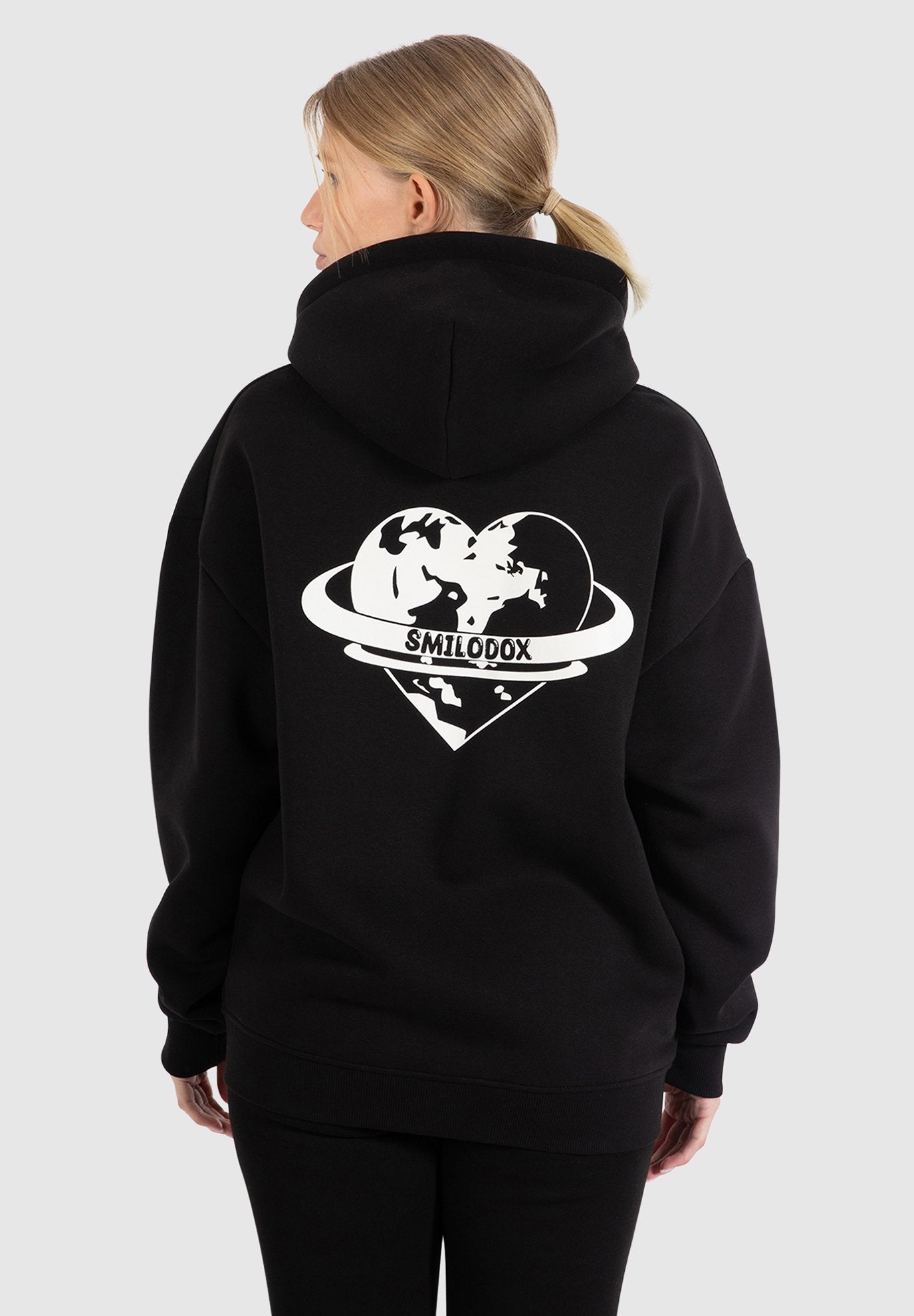 Smilodox AMORA FULL ZIP HOODIE BACK PRINT