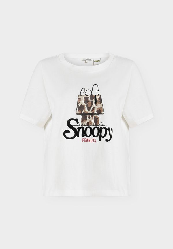 TOM TAILOR FRONTPRINT PEANUTS - Print T-shirt - off white