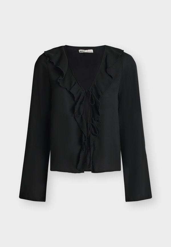 ONLY ONLVINNI LIFE FRILL  - Blouse - black
