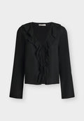 ONLY ONLVINNI LIFE FRILL  - Blouse - black