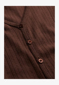 Superdry & Co SUPERDRY ATHLETIC ESSENTIAL POINTELLE CARDIGAN.. - Cardigan - chestnut brown