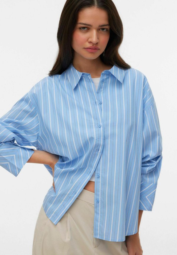 Vero Moda HEMD VMMONDAY HEMD - Button-down blouse - vista blue