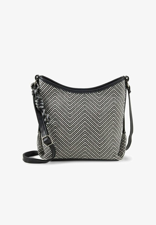 TOM TAILOR TOM TAILOR BAGS TTMIRELLE S BEUTELTASCHE IN BAST-OPTIK - Cross body bag - schwarz   black