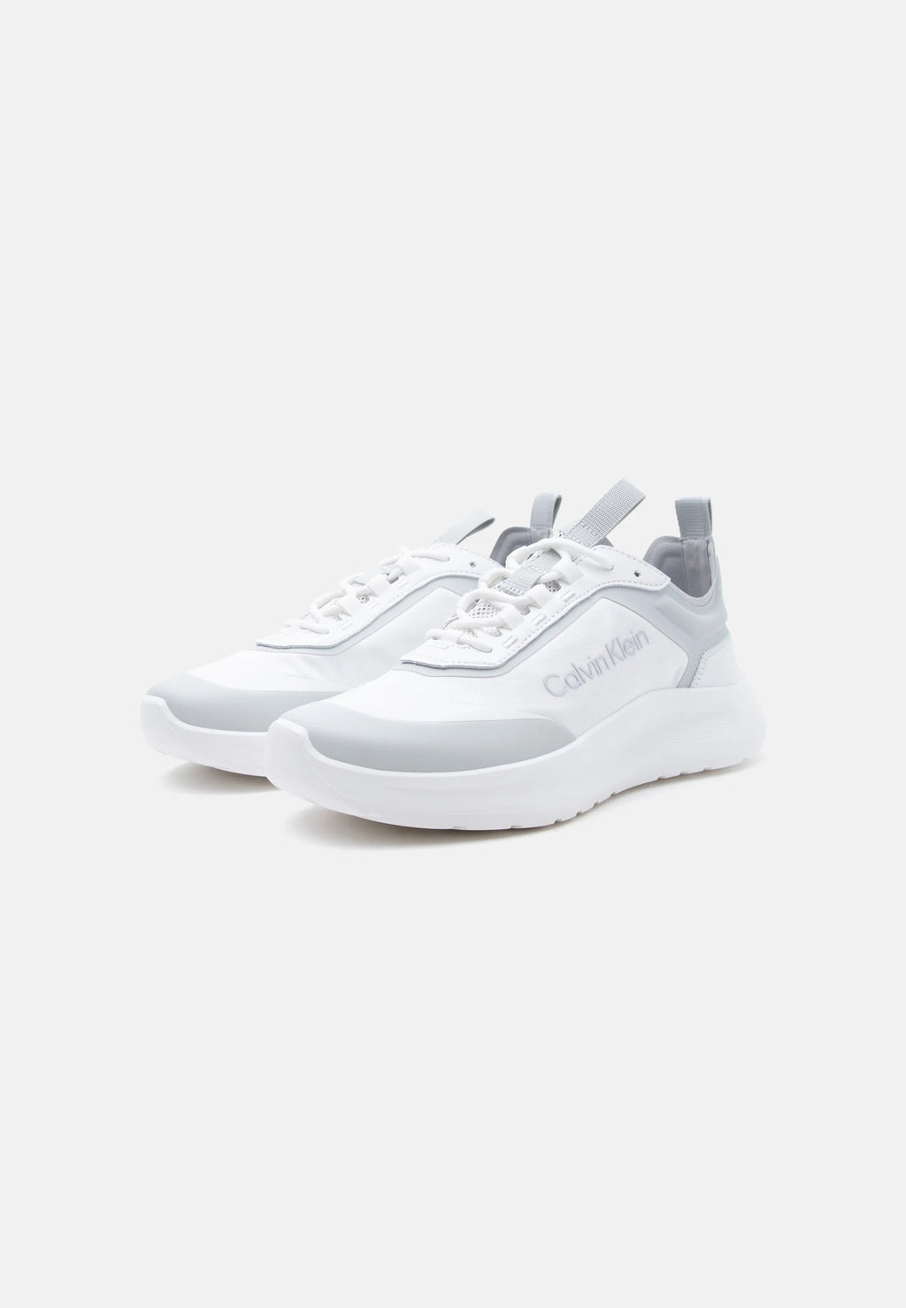 Calvin Klein Trainers - bright white/pearl grey/silver-coloured