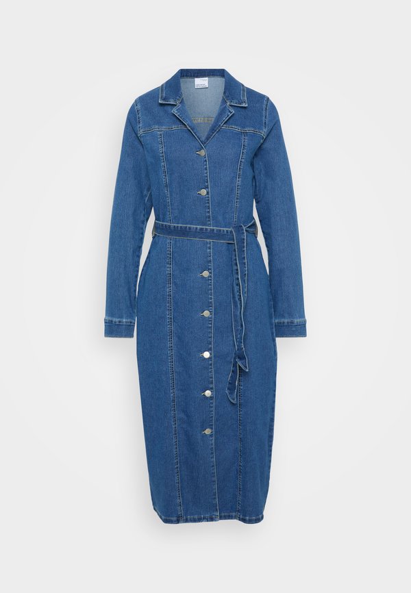 Vero Moda Tall VMTELLY DRESS - Denim dress - dark blue denim