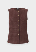 ONLY ONLILSE STRUCTURE - Waistcoat - deep mahogany