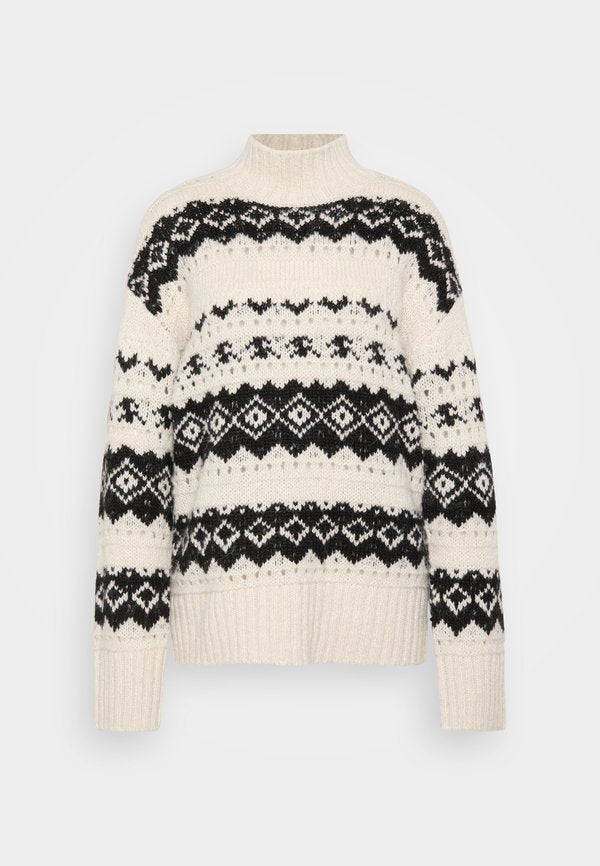 Vero Moda Tall VMAMPLE HIGH NECK  - Jumper - birch/black