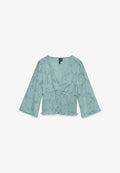 Vero Moda TOP VMGABI TOP - Blouse - gray mist