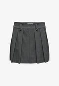ONLY ONLREGINA Short - Pleated skirt - dark grey melange